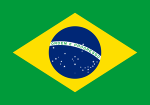 The flag of Brazil.